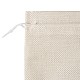 黄麻布ラッピングポーチ巾着袋  ジュエリーディスプレイクラフト紙の値札とジュートより糸  ライトゴールデンロッドイエロー  14x10cm ABAG-TA0001-14-7
