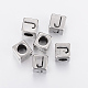 304 Stainless Steel Large Hole Letter European Beads STAS-H428-01AS-J-1