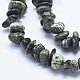 Chapelets de perles en pierre de ligne d'argent naturel G-K256-33A-3