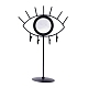 Support à bijoux détachable de table en fer avec miroir de courtoisie en forme d'œil BDIS-K006-01EB-2