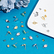 UNICRAFTALE 40Pcs 2 Colors 201 Stainless Steel Stud Earring Findings with Ear Nuts 0.7mm Pin Hypoallergenic Oval Earring Post with Horizontal Loops Metal Earring Studs Components for Earring Making STAS-NB0001-71-4