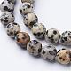Chapelets de perles en jaspe dalmatien naturelle GSR004-2