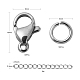 DIY 304 kits de fabricación de collares de acera de acero inoxidable DIY-LS0002-89P-2