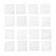 誕生日テーマペットプラスチック図面絵画ステンシルテンプレート  混合図形  DIYスクラップブッキング用  ホワイト  15x15x0.01cm  16個/セット DIY-P080-A02-1