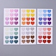 Pegatinas de etiquetas decorativas con patrón de corazón DIY-L037-I01-2