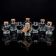 DIYのハート形の透明なガラス瓶キット  希望のボトル  コルク栓付き  ジュートより糸付き  2層および紙の値札  ハングタグ  透明  73x60mm AJEW-BC0006-04-6