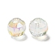 Placage uv perles acryliques transparentes irisées arc-en-ciel OACR-A014-A01-3
