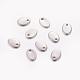 Original Color Flat Oval Stamping Blank Tag Charms 201 Stainless Steel Pendants X-STAS-Q064-2