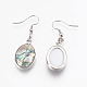 Natural Paua Shell  Dangle Earrings EJEW-F162-B02-2