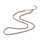 Placage ionique (ip) 304 collier de chaîne de corde en acier inoxydable pour hommes femmes NJEW-K245-023E-1
