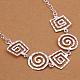 Популярный серебряный латунь спиралей нагрудник ожерелья для женщин NJEW-BB12767-2