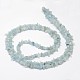 Chip acquamarina naturale perline fili G-N0164-51-3