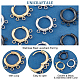 Unicraftale 6 paia 3 colori 304 risultati di orecchini a cerchio in acciaio inossidabile orecchini con anelli orizzontali perno da 0.9 mm multi-anelli risultati di orecchini a cerchio in metallo per la creazione di gioielli foro 1.8 mm STAS-UN0039-25-5