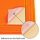 ジュエリー植毛織物  自己粘着性の布地  ダークオレンジ  40x28.9~29cm  12シート/セット TOOL-BC0001-75K-2