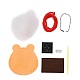 DIY Tiger Non Woven Fabric Embroidery Keychain Kits DIY-F071-11-2