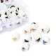 80pcs 8 couleurs de perles de verre opaques de Noël EGLA-YW0001-06-5