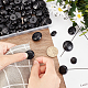 CHGCRAFT 100Pcs 3 Size 1-Hole Plastic Buttons Round Black Plastic Imitation Leather Buttons Set for Blazer Suits Sport Coat Uniform Jacket Sewing Craft 25mm 20mm 15mm BUTT-CA0001-05A-3