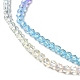 Hebras de perlas de vidrio de color degradado transparente GLAA-H021-01A-19-3