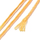 10かせ 6層ポリエステル刺繍フロス  クロスステッチの糸  セグメント染め  ゴールド  0.5mm  約8.75ヤード（8m）/かせ OCOR-K006-A48-3