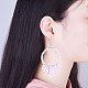SUNNYCLUE 1 Box 2500pcs DIY 6 Pairs Bohemian Fashion Circle Beaded Hoop Earrings Making Kit Chandelier Seed Bead Hoop Dangle Earrings for Women and Girls DIY-SC0002-83-7