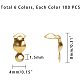 Pandahall Elite ca. 600 Stück 6 Farbe Perlen Spitzen Knotenabdeckungen IFIN-PH0024-17-3