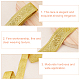 Fingerinspireヴィンテージジャカードポリエステルリボン  刺繍入りの織りリボン  DIYの衣類の付属品の装飾のため  ゴールド  1-5/8インチ（41x1mm）  約4.5~5.00ヤード（4.11~4.57m）/バッグ OCOR-FG0001-24-4