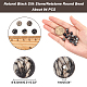 ARRICRAFT Natural Black Silk Stone/Netstone Round Bead Strands G-AR0002-82-2