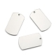 201 Stainless Steel Rectangle Stamping Blank Tag Pendants STAS-S031-03-2