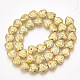 Electroplated Natural Lava Rock Beads Strands X-G-T126-10G-2