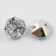 2-Hoyo botones de octágono de acrílico Diamante de imitación de Taiwán BUTT-F016-10mm-02-2