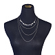 304 Stainless Steel Chain Tiered Necklaces NJEW-JN02244-02-4