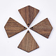 Undyed Walnut Wood Pendants WOOD-T023-07-1