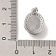 Подвески из латуни микропаве с фианитами и стеклом KK-K388-32P-3