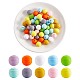 100Pcs Silicone Beads 15mm Honeycomb Silicone Bead Colorful Loose Spacer Beads Silicone Bead kit for DIY Bracelet Necklace Keychain Making Craft JX306A-1
