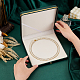 FINGERINSPIRE 19 cm Square PU Leather Pearl Necklace Box Velvet PU Leather Necklace Box Jewelry Storage Gift Case Dark Green Wedding Jewelry Organizer Display Case for Pendant LBOX-WH0002-06A-3