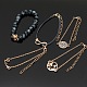 Alloy Rhinestone Bracelets Sets BJEW-L627-01-7
