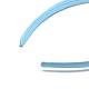 単純なプラスチックヘアバンドのパーツ  歯抜け  布で覆わ  ライトスカイブルー  120ミリメートル  9.5ミリメートル OHAR-Q275-04P-3