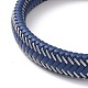Microfiber Leather Braided Flat Cord Bracelet with 304 Stainless Steel Magnetic Buckle for Men Women BJEW-G658-02P-3