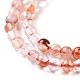 Quartz hématoïde naturel / brins de perles de quartz ferrugineux G-A208-10-4