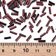 Opaque Colours Two Tone Seed Glass Bugle Beads SEED-T006-02A-01-5