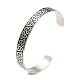 304 Stainless Steel Open Cuff Bangles BJEW-P300-02P-1
