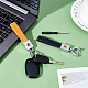 Wadorn® 2 Set 2-farbige Schlüsselanhänger aus Rindsleder DIY-WR0001-63-6
