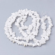 Natürliche weiße Jade Edelstein Perlen Stränge G-S280-19-2