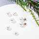 Acrylic Pearl Ear Nuts OACR-WH0002-01A-4