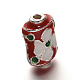 Silver Plated Alloy Enamel Rectangle Beads ENAM-M036-22-2