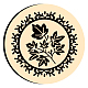 Cabeza de sello de latón con sello de cera AJEW-WH0209-025-2