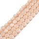 Chapelets de perles en verre opaque de couleur unie GLAA-N052-05B-A06-1