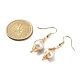 Collana con ciondolo di perle naturali e orecchini pendenti SJEW-JS01276-6