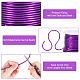 BENECREAT 9 Gauge/3mm Tarnish Resistant Jewelry Craft Wire 17m Bendable Aluminum Sculpting Metal Wire for Jewelry Craft Beading Work - Purple AW-BC0001-3mm-13-4