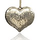 Romantic Valentine Ideas for Her Antique Silver Plated Alloy Rhinestone Heart Pendants for Women Pendant Necklace Making RB-J210-21AS-2